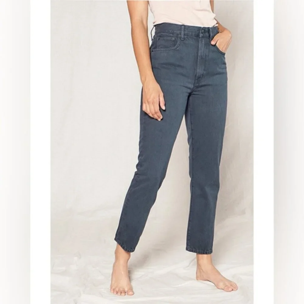 Outerknown Jeans Women's Size 28 Dark Navy Blue Hue Dune High‎ Rise Slim Fit NWT